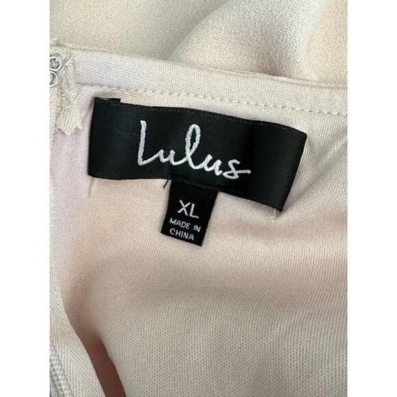 NWT Lulus V-Neck Adjustable Strap Open Lace Back Fishtail Hem Dress Women Sz XL - Picture 8 of 12